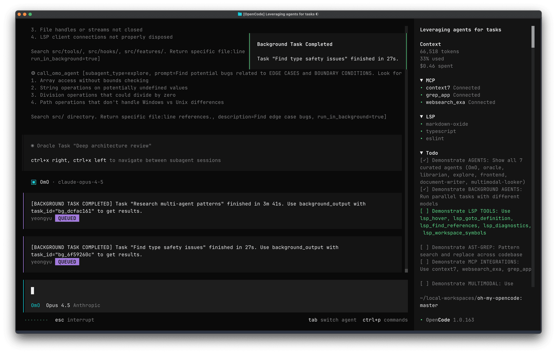 Oh My OpenAgent preview